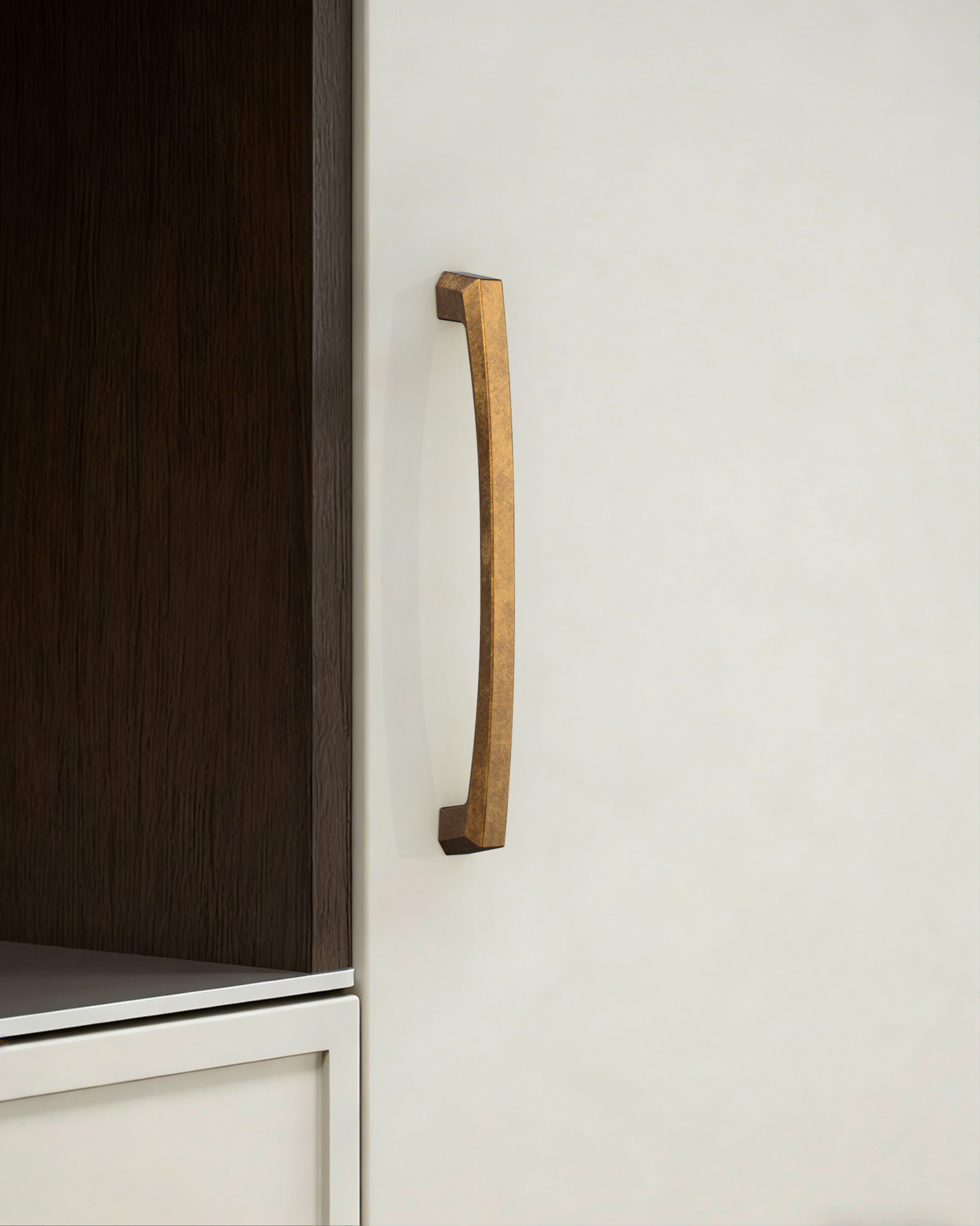 DESIGN3908 Matte Black Cabinet Pulls for Modern White Cabinets (5" Hole Center)