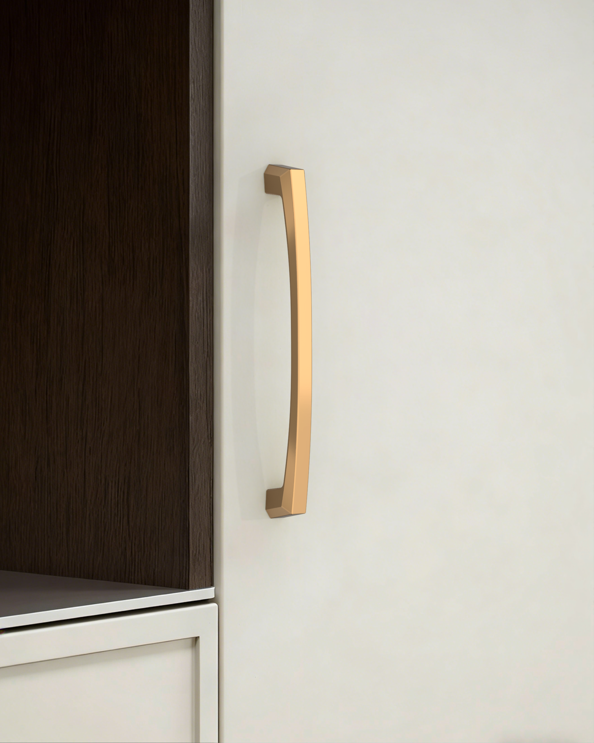 DESIGN3908 Matte Black Cabinet Pulls for Modern White Cabinets (5" Hole Center)
