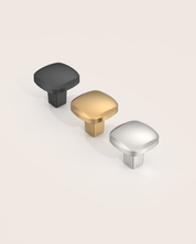 DESIGN3908 Matte Black Cabinet Knobs | 1" Round Zinc Drawer & Cupboard Handles