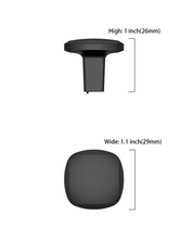 DESIGN3908 Matte Black Cabinet Knobs | 1" Round Zinc Drawer & Cupboard Handles