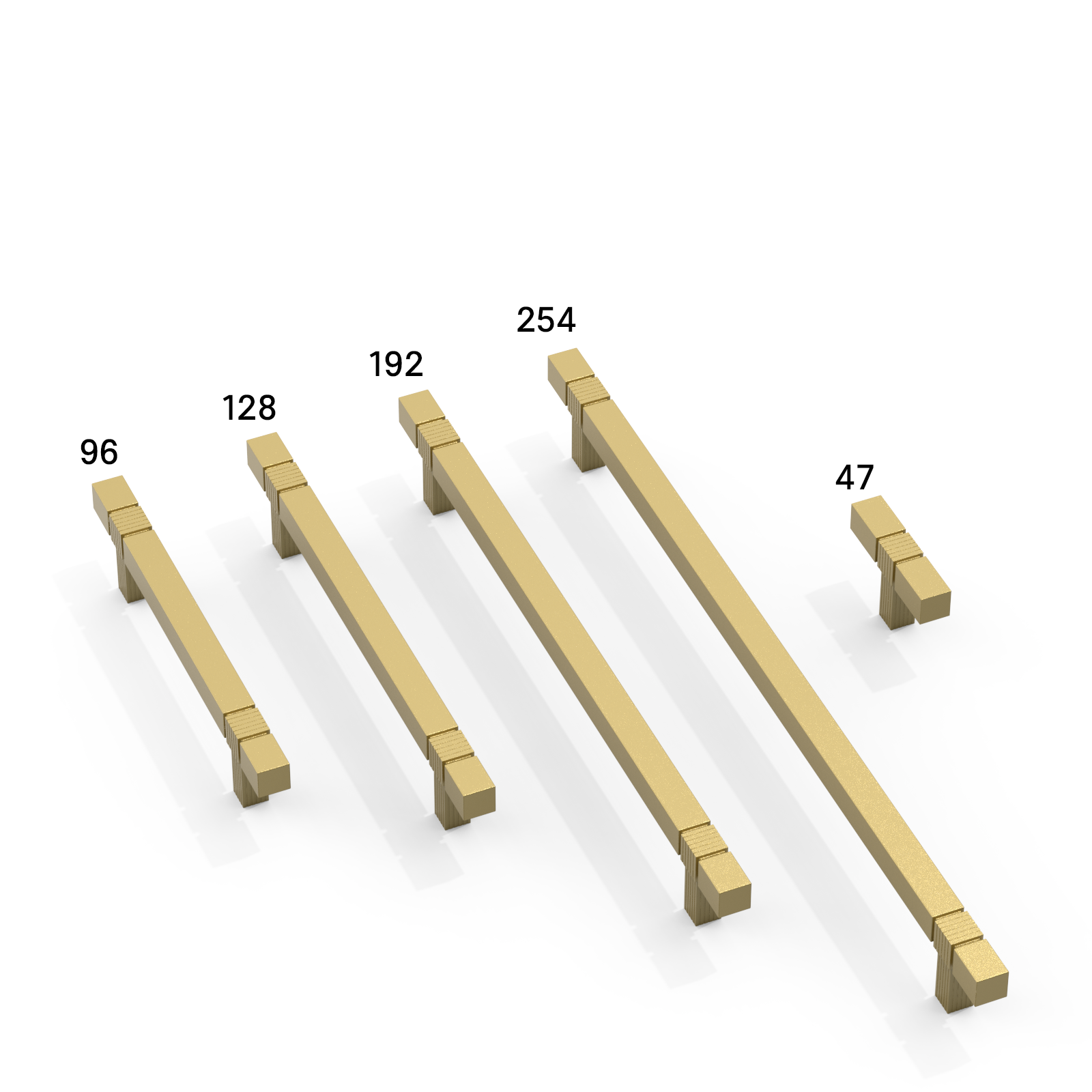 DESIGN3909 Solid Cabinet Pulls – Square Kitchen Handles for Cabinets & Drawers