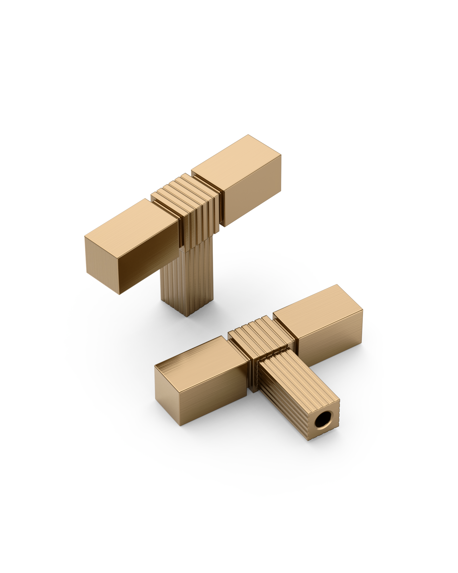 DESIGN3909 Matte Black Cabinet Knobs – Square Bar Hardware for Drawers, Cupboards & Closets