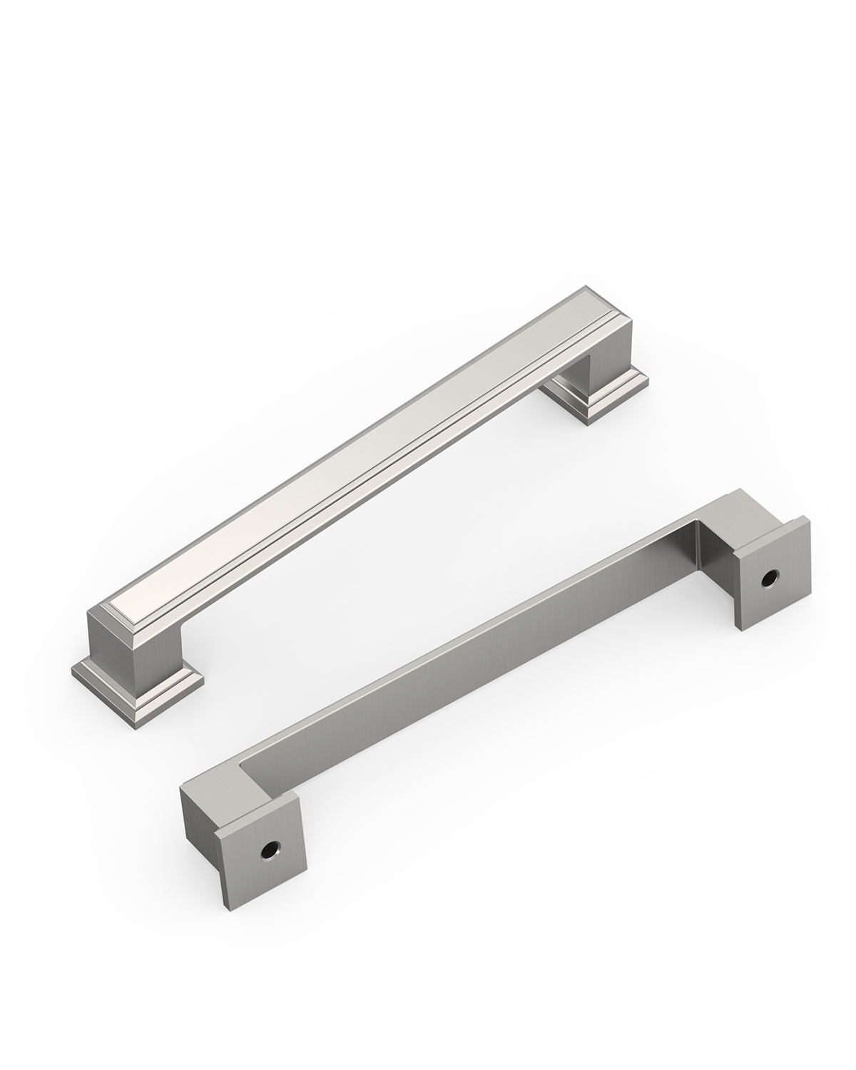 DESIGN2044 Heavy-Duty Transitional Handles for White Cabinets & Shaker Drawers | 3-3/4" Cabinet Pulls, Brushed Gold