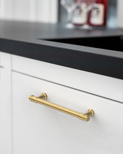 DESIGN2306 Honey Bronze Cabinet Pulls – Industrial-Modern, Ergonomic & Heavy Duty for Light Luxury Kitchen