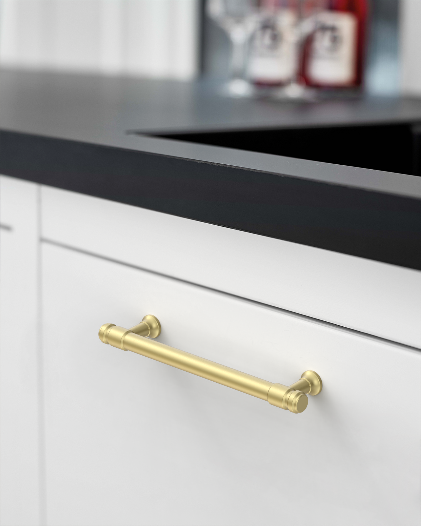 DESIGN2306 Honey Bronze Cabinet Pulls – Industrial-Modern, Ergonomic & Heavy Duty for Light Luxury Kitchen