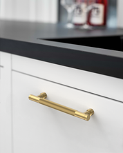 DESIGN4483 Brushed Gold Knurled Cabinet Handles - Heavy-Duty Modern Drawer Pulls (5")