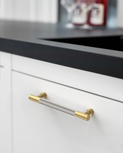 DESIGN4483 Brushed Gold Knurled Cabinet Handles - Heavy-Duty Modern Drawer Pulls (5")