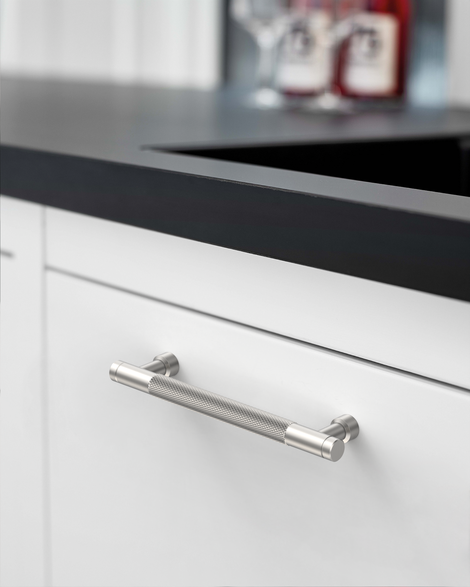 DESIGN4483 Brushed Gold Knurled Cabinet Handles - Heavy-Duty Modern Drawer Pulls (5")