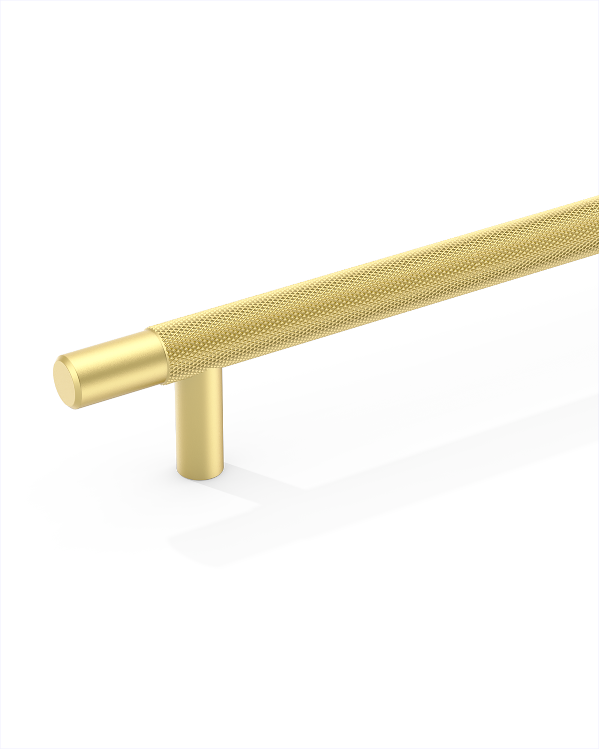 DESIGN6061 Brushed Gold Cabinet Pulls – Rich Minimalist Knurled Handles for Kitchen Cabinets