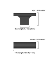 DESIGN4497 Curved T Bar Knob for Transitional Kitchens | Brushed Satin Nickel