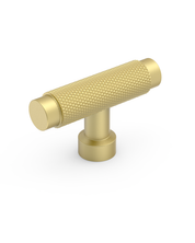 DESIGN4518 Knurled T-Bar Knob for Home Bars & Coffee Stations (Brushed Gold)