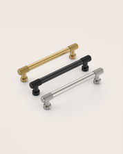 DESIGN4518 Brushed Gold Cabinet Pulls | Accent Knurled Handles for Modern Luxury Kitchens, 3-3/4"