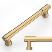 DESIGN4592 Matte Black Stepped Cabinet Handles | Heavy-Duty Modern Cylindrical Pulls (5" / 128mm)