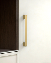 DESIGN2328 Solid Metal Minimalist Pulls | Flat Panel & Modern Shaker Cabinets (5", Matte Black)
