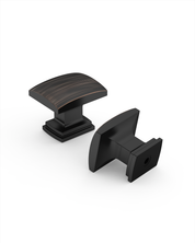DESIGN2828 Solid Metal Cushion Square Knob for Luxury Kitchens (Matte Black)