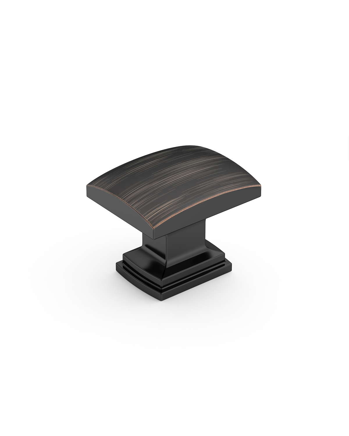 DESIGN2828 Solid Metal Cushion Square Knob for Luxury Kitchens (Matte Black)