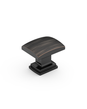 DESIGN2828 Solid Metal Cushion Square Knob for Luxury Kitchens (Matte Black)
