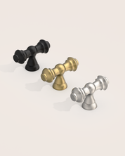 DESIGN3768 Oil Rubbed Bronze T-Bar Cabinet Knobs for Vintage Kitchen | 2.2" Length