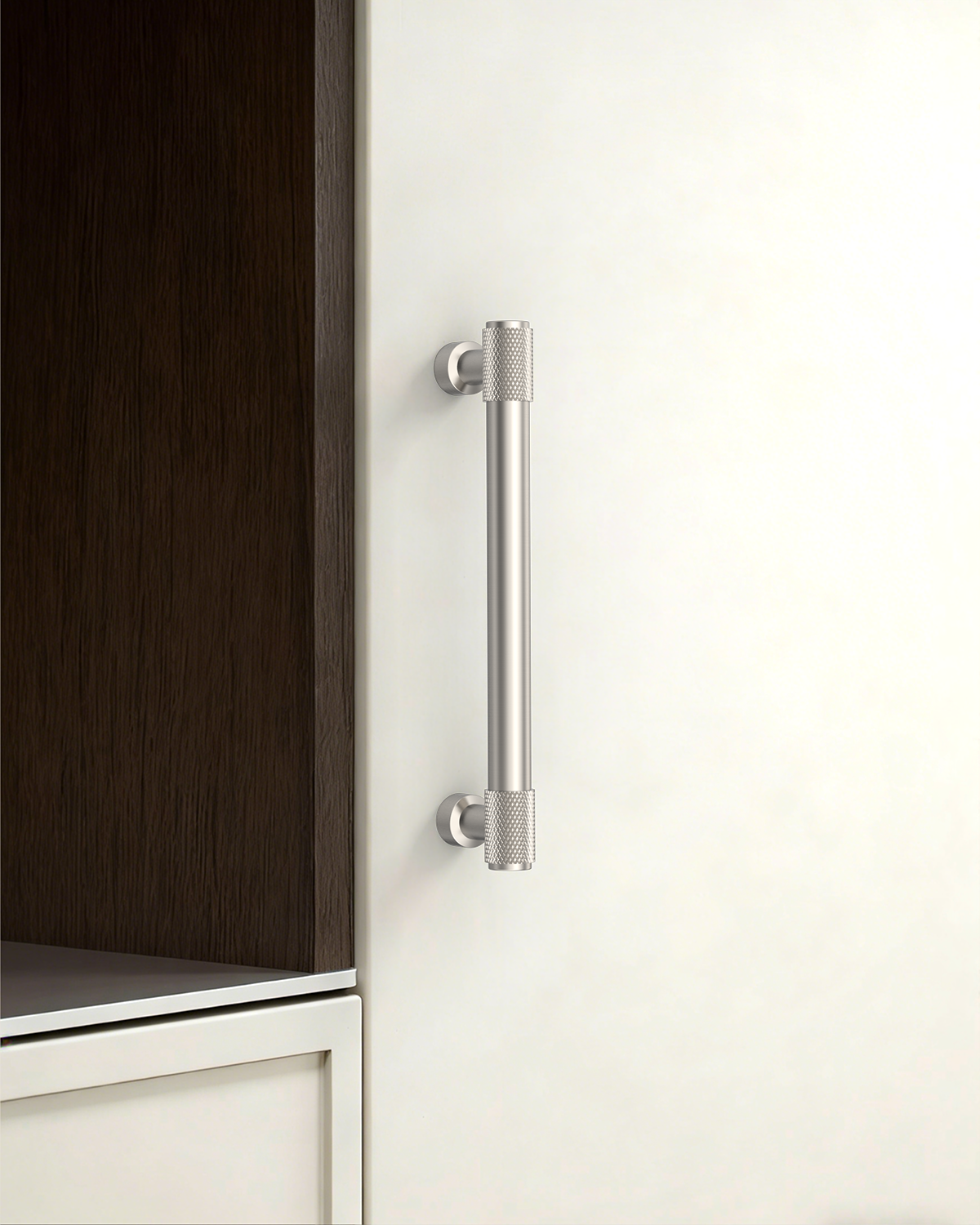 DESIGN4518 Brushed Gold Cabinet Pulls | Accent Knurled Handles for Modern Luxury Kitchens, 3-3/4"