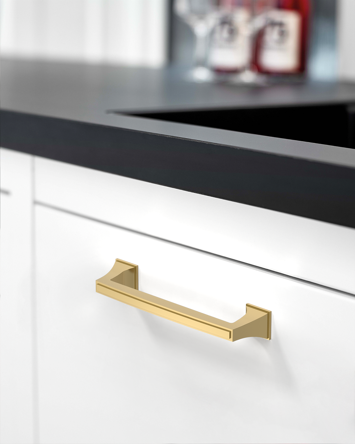 DESIGN3067 Recessed Flat Bar Pull for Luxury Kitchens (5", Brushed Satin Nickel)
