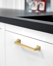 DESIGN3067 Recessed Flat Bar Pull for Luxury Kitchens (5", Brushed Satin Nickel)