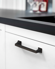 DESIGN3067 Recessed Flat Bar Pull for Luxury Kitchens (5", Brushed Satin Nickel)