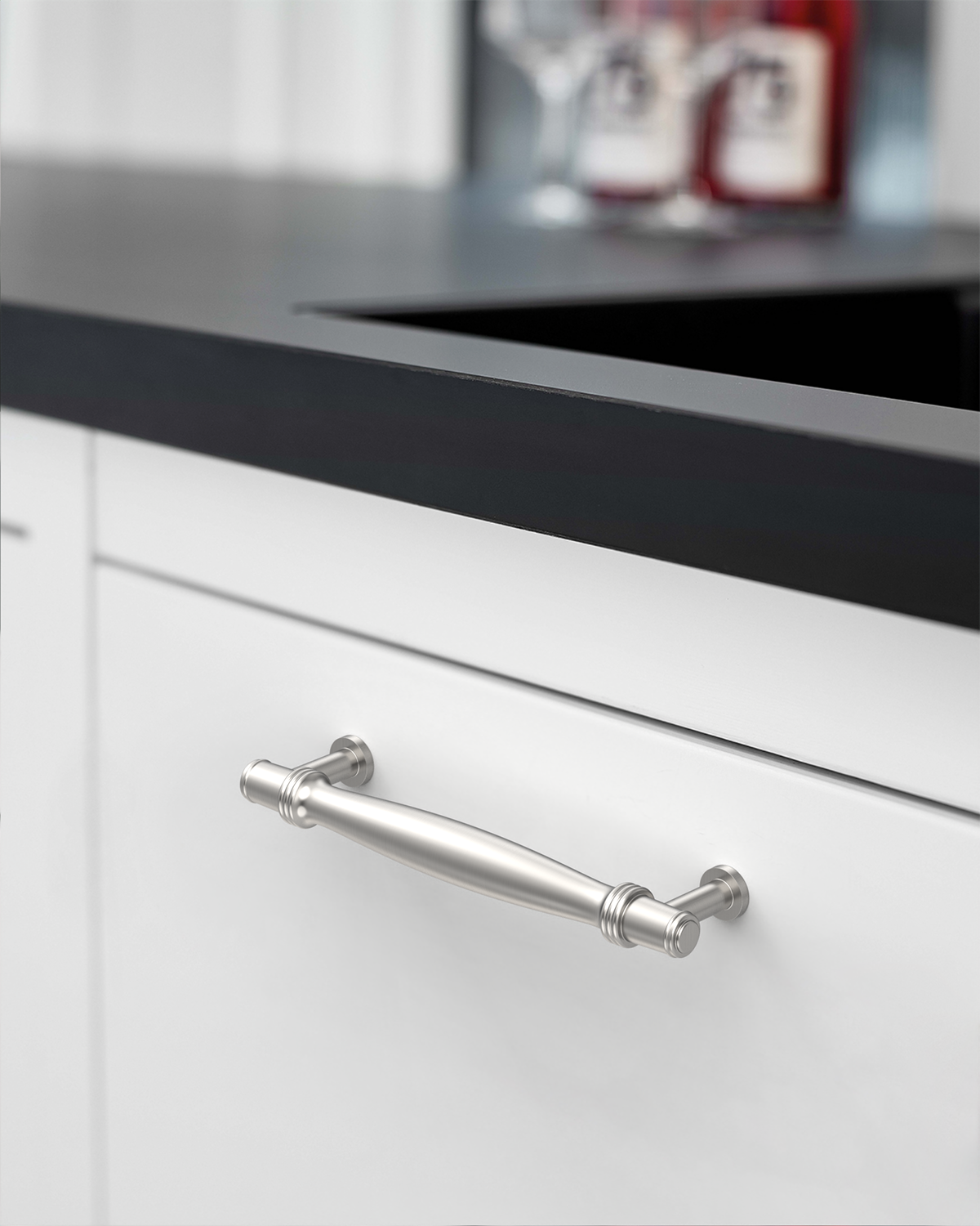 DESIGN4585 Brushed Gold Cabinet Pulls – Modern Organic Tapered Handles for Kitchen Cabinets