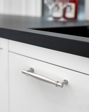DESIGN4585 Brushed Gold Cabinet Pulls – Modern Organic Tapered Handles for Kitchen Cabinets