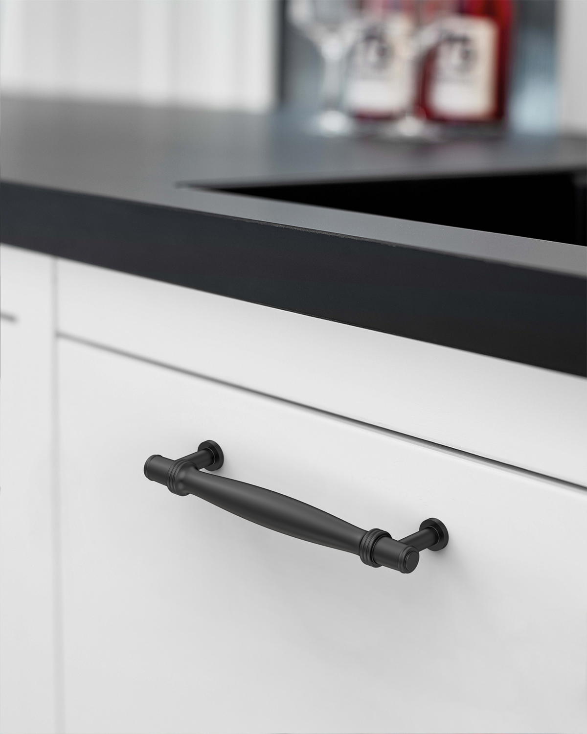 DESIGN4585 Brushed Gold Cabinet Pulls – Modern Organic Tapered Handles for Kitchen Cabinets