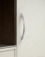 DESIGN2554 Brushed Gold Cabinet Pulls – Modern Luxe, Twisted Bar & Arched Bow for Modern Kitchen
