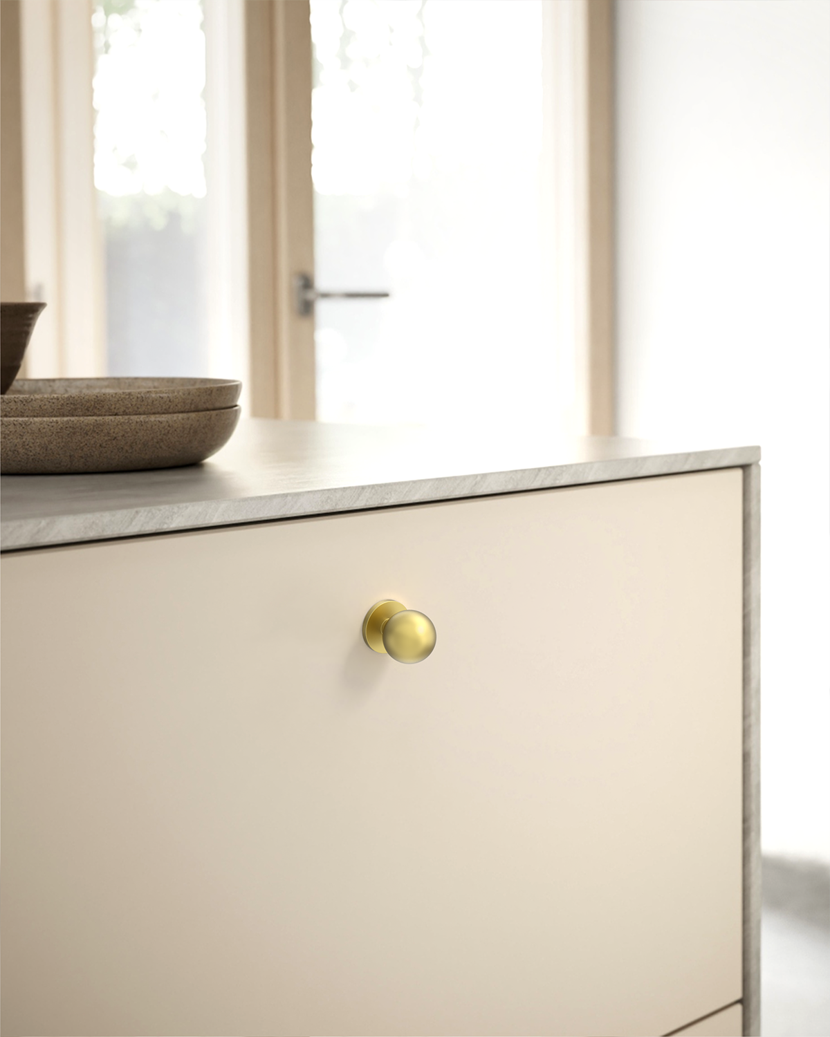 DESIGN1038 Classic Round Rose Ball Cabinet Knobs