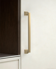 DESIGN3067 Recessed Flat Bar Pull for Luxury Kitchens (5", Brushed Satin Nickel)