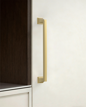DESIGN3067 Recessed Flat Bar Pull for Luxury Kitchens (5", Brushed Satin Nickel)