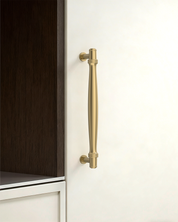 DESIGN4585 Brushed Gold Cabinet Pulls – Modern Organic Tapered Handles for Kitchen Cabinets