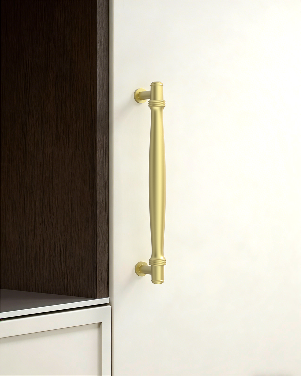 DESIGN4585 Brushed Gold Cabinet Pulls – Modern Organic Tapered Handles for Kitchen Cabinets