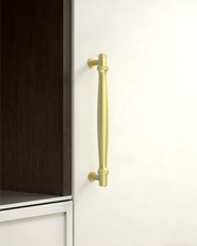 DESIGN4585 Brushed Gold Cabinet Pulls – Modern Organic Tapered Handles for Kitchen Cabinets