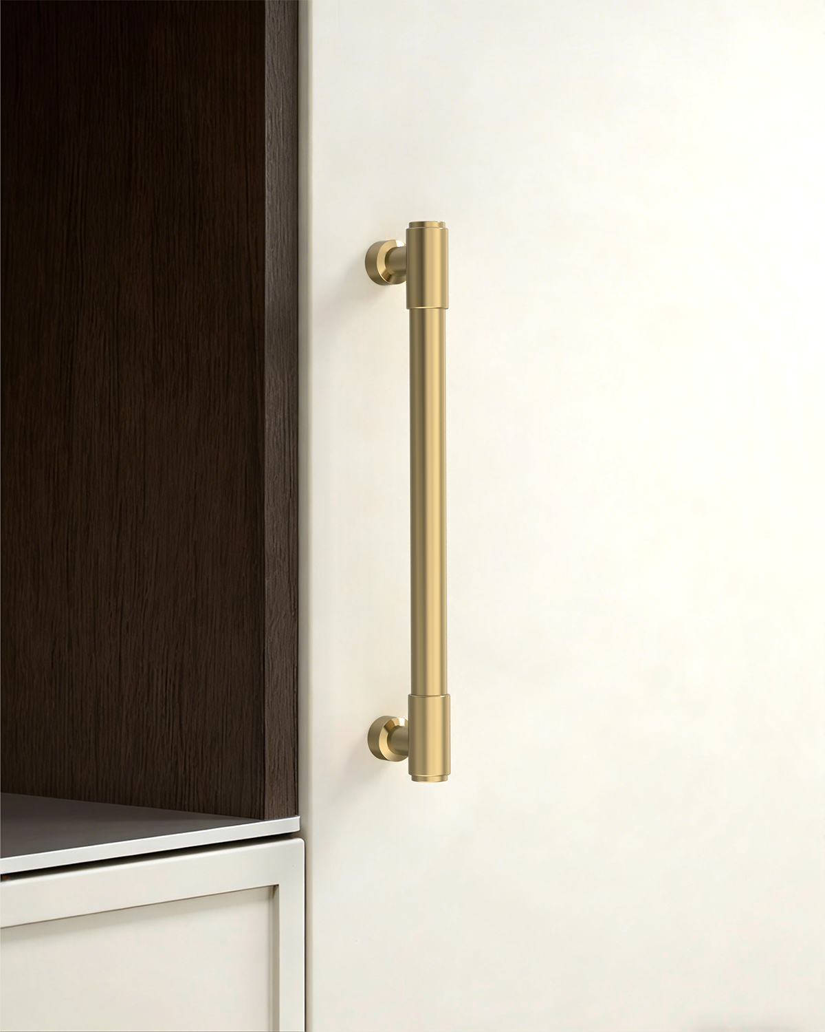 DESIGN4592 Matte Black Stepped Cabinet Handles | Heavy-Duty Modern Cylindrical Pulls (5" / 128mm)