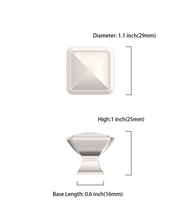 DESIGN1459 Matte Black Pyramid Square Knob for Luxury Kitchens (1" x 1")