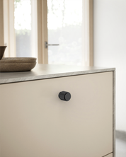 DESIGN4483 Solid Metal Knurled Cylinder Knob for Luxury Kitchens | 1" Diameter, Brushed Satin Nickel