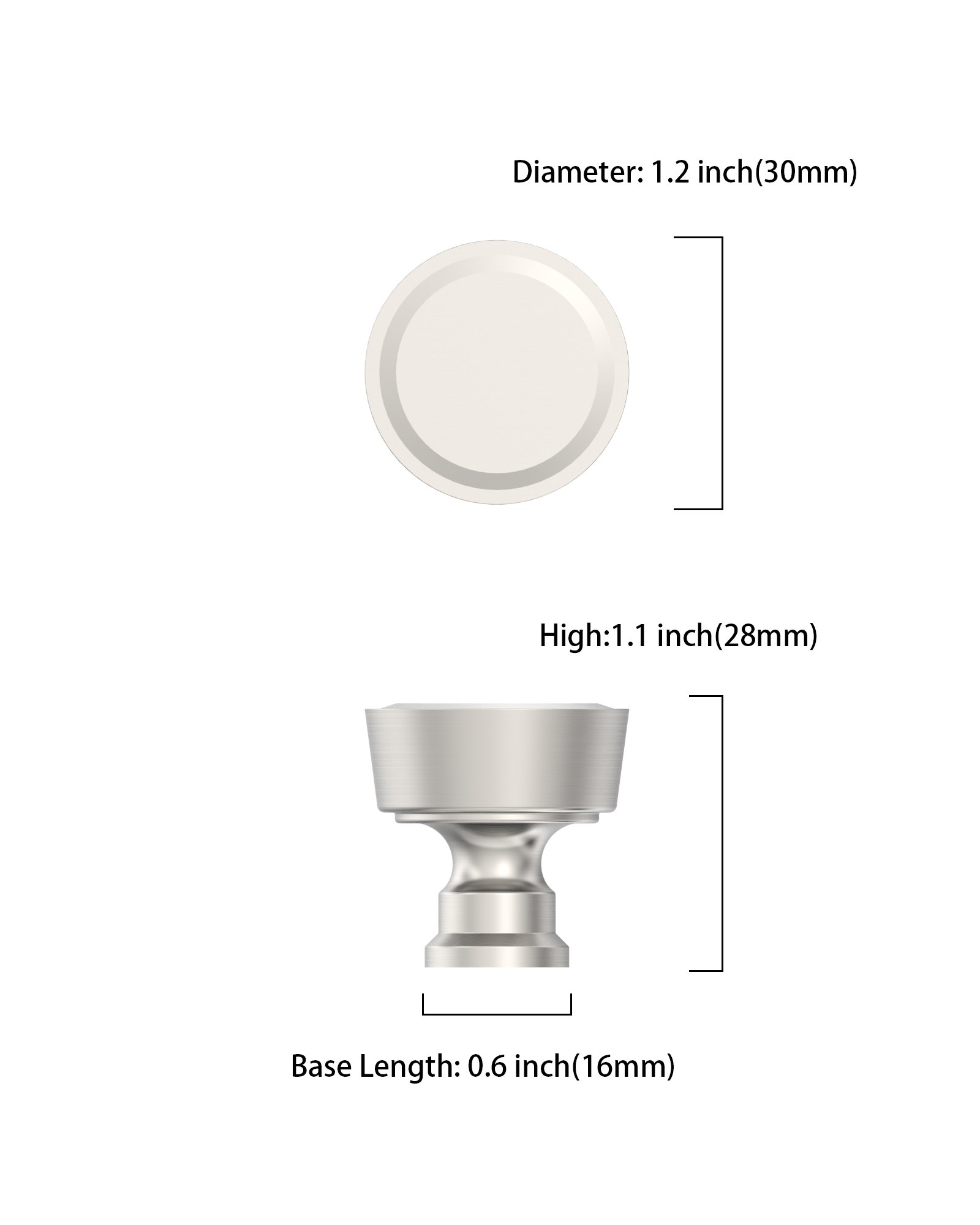 DESIGN4592 Stepped Knobs | Sage Green & White Shaker Cabinets (Champagne Bronze)