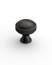 DESIGN4602 Modern Organic Champagne Bronze Cabinet Knobs – Diamond Knurled Domed Drawer Pulls