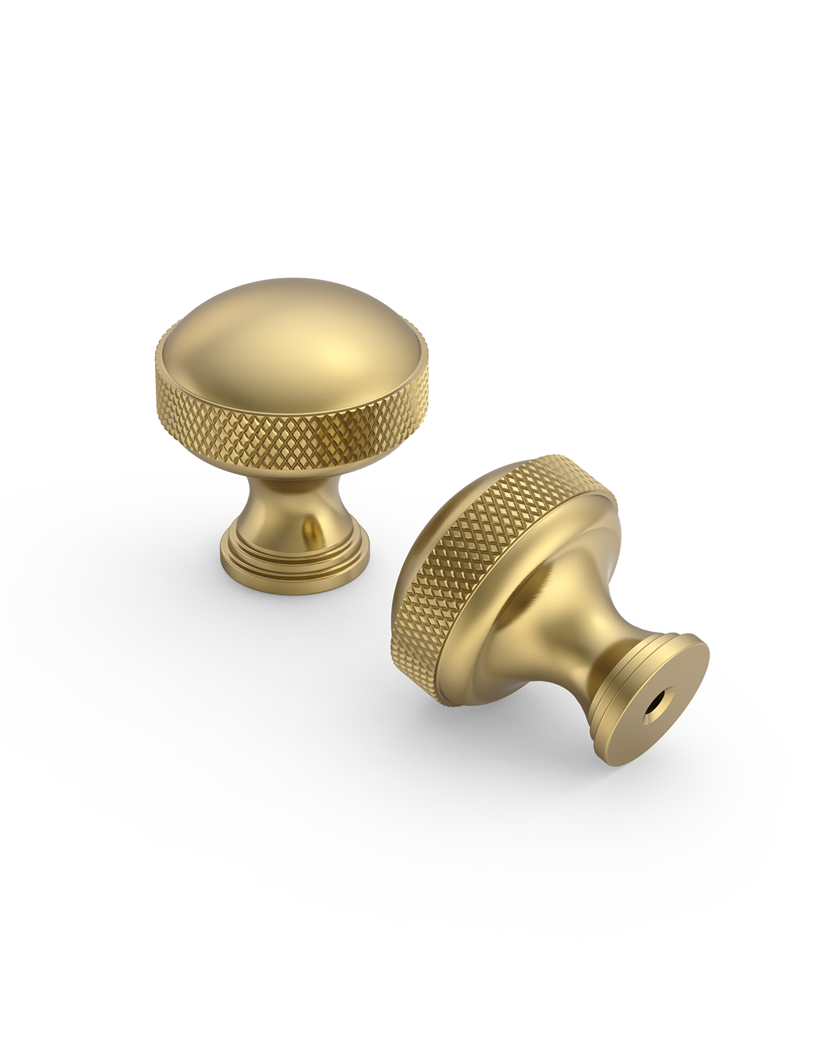 DESIGN4602 Modern Organic Champagne Bronze Cabinet Knobs – Diamond Knurled Domed Drawer Pulls