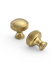 DESIGN4602 Modern Organic Champagne Bronze Cabinet Knobs – Diamond Knurled Domed Drawer Pulls