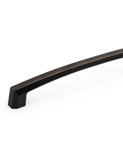 DESIGN3908 Architectural Matte Black Cabinet Pulls – Faceted Beveled Handles for Kitchen Cabinets