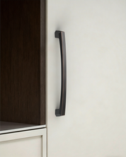 DESIGN3908 Architectural Matte Black Cabinet Pulls – Faceted Beveled Handles for Kitchen Cabinets