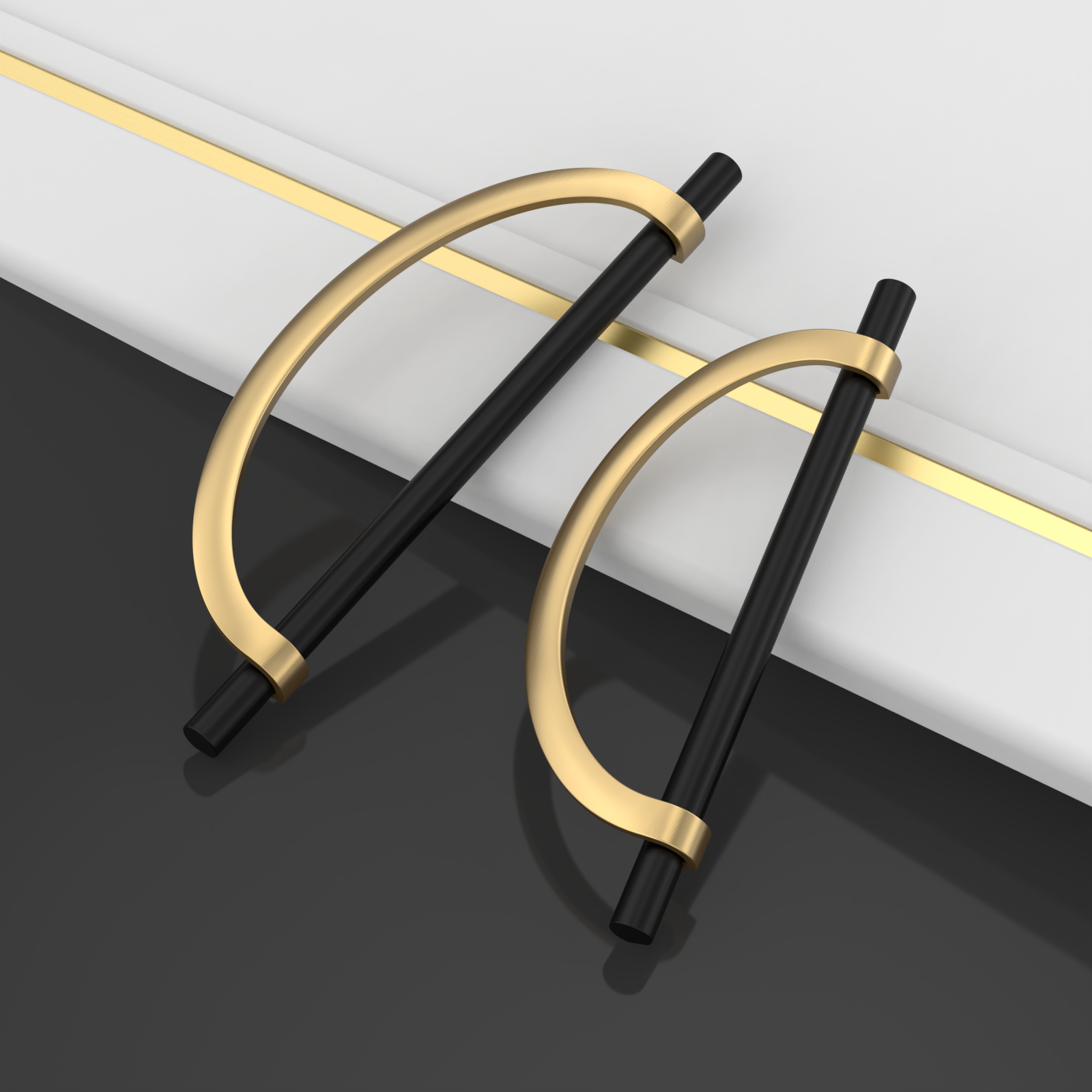 DESIGN3955 Combination Cabinet Pulls – Bar & Cup Pull Design for Drawers & Cabinets