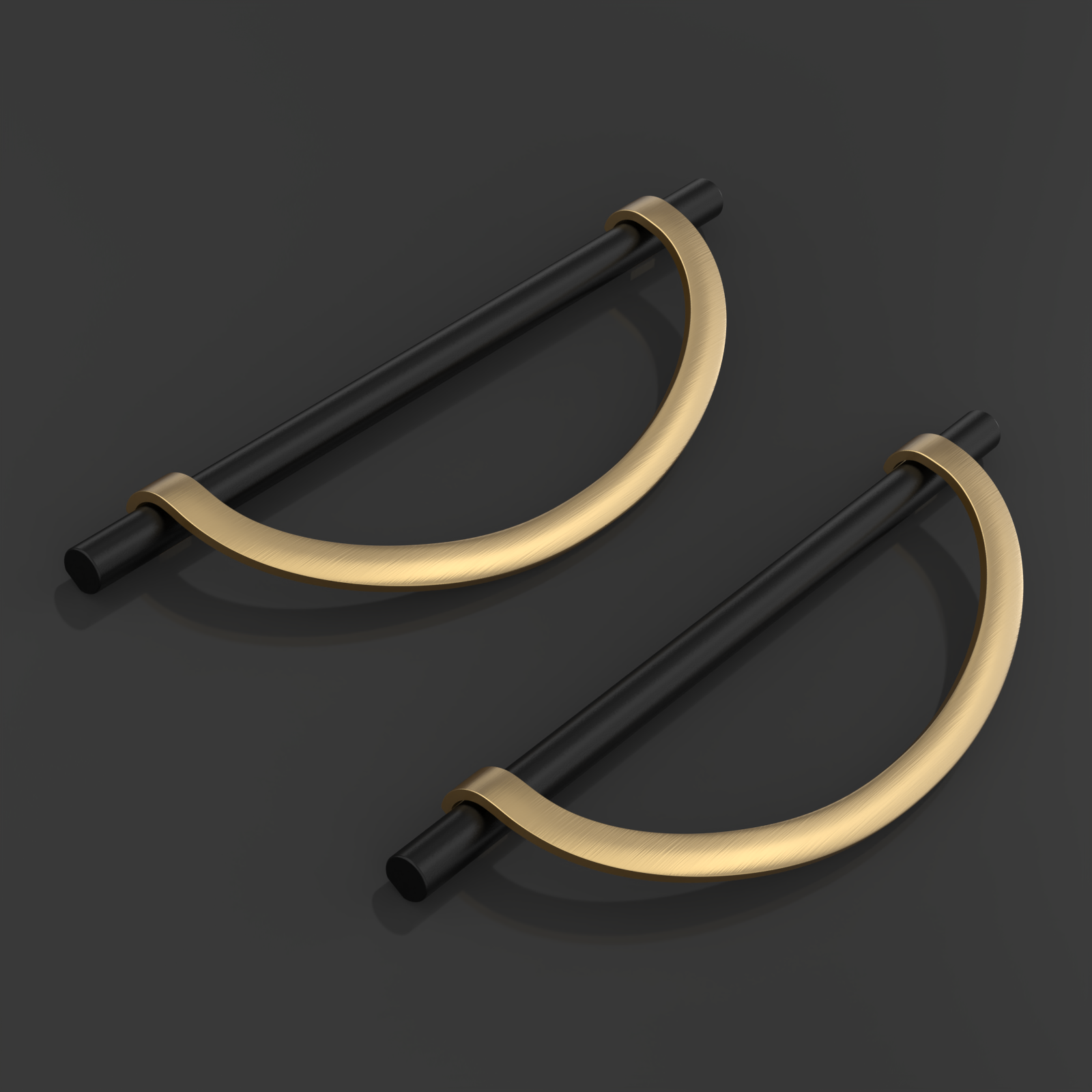 DESIGN3955 Combination Cabinet Pulls – Bar & Cup Pull Design for Drawers & Cabinets