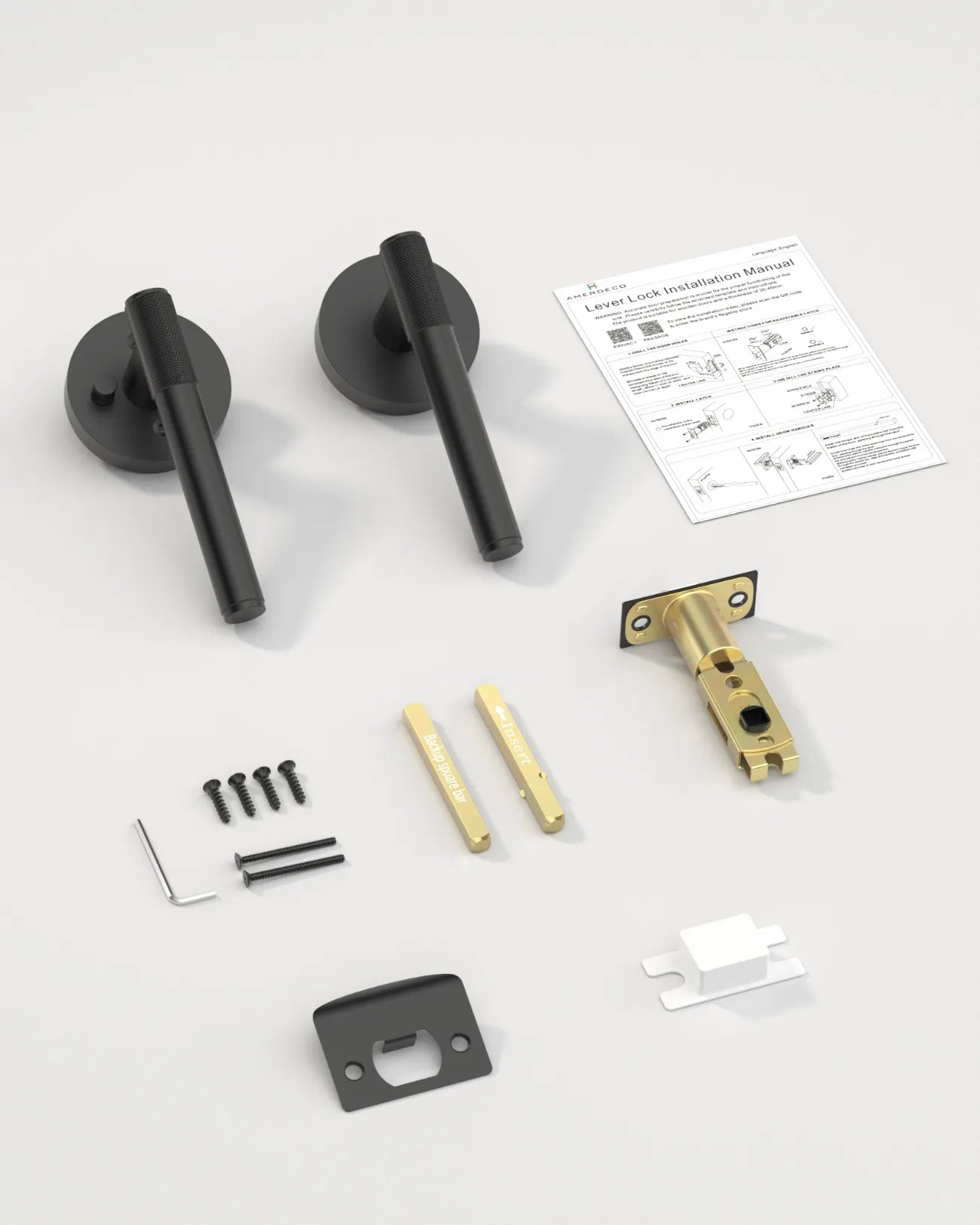 DESIGNZR02 Door Handles – Heavy Duty Privacy Levers for Bedroom & Bathroom