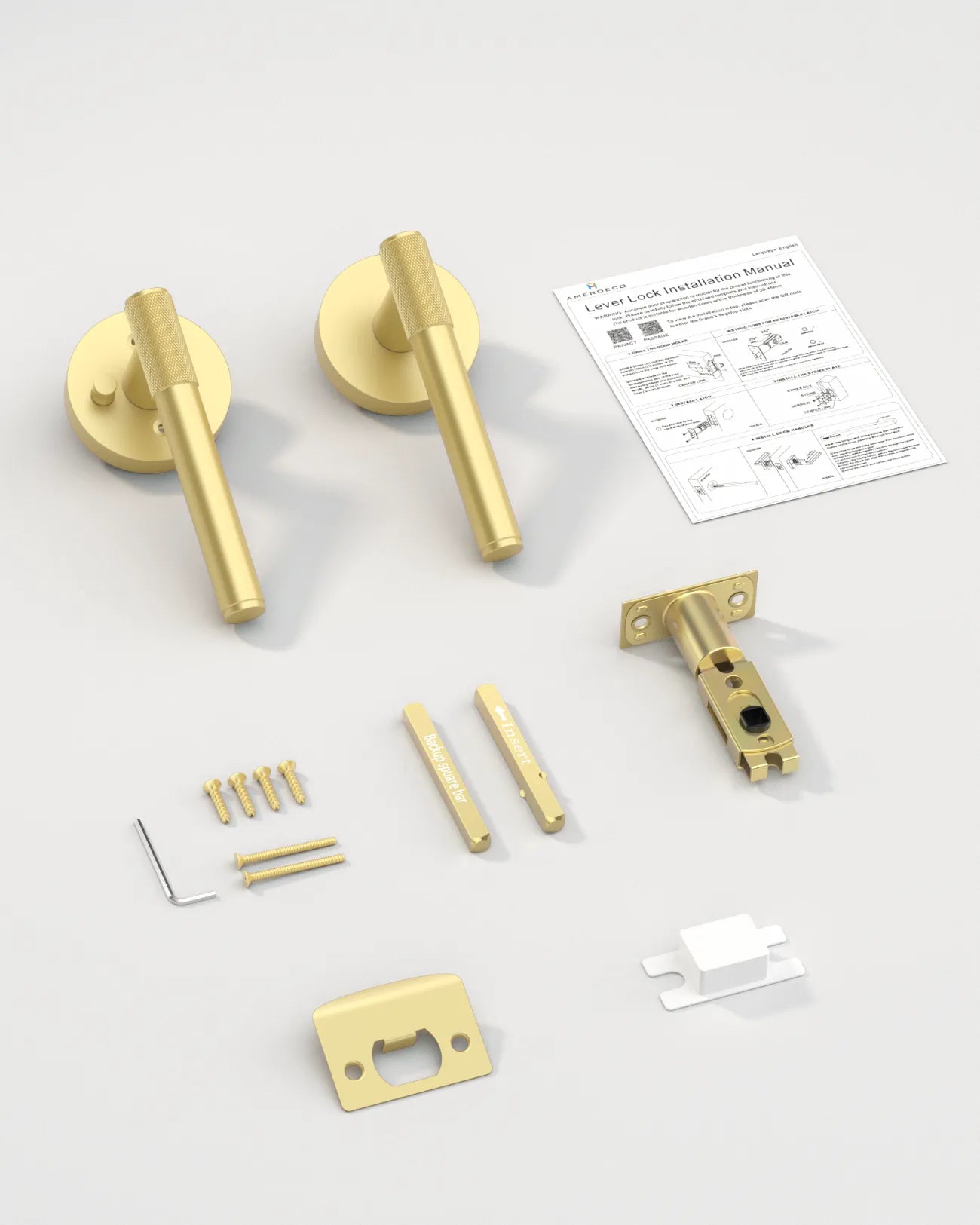 DESIGNZR02 Door Handles – Heavy Duty Privacy Levers for Bedroom & Bathroom