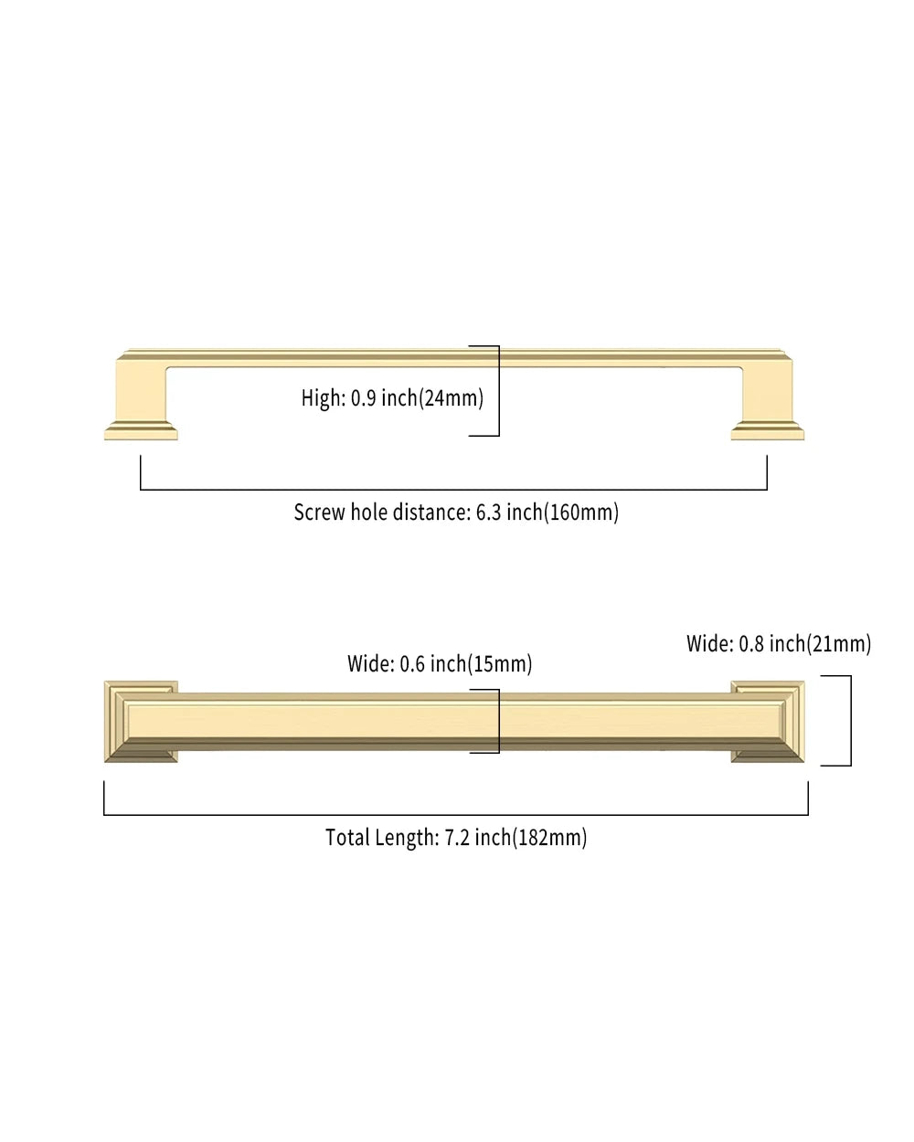DESIGN2044 Solid Cabinet Handles | Minimalist Modern Design for Kitchen & Bathroom